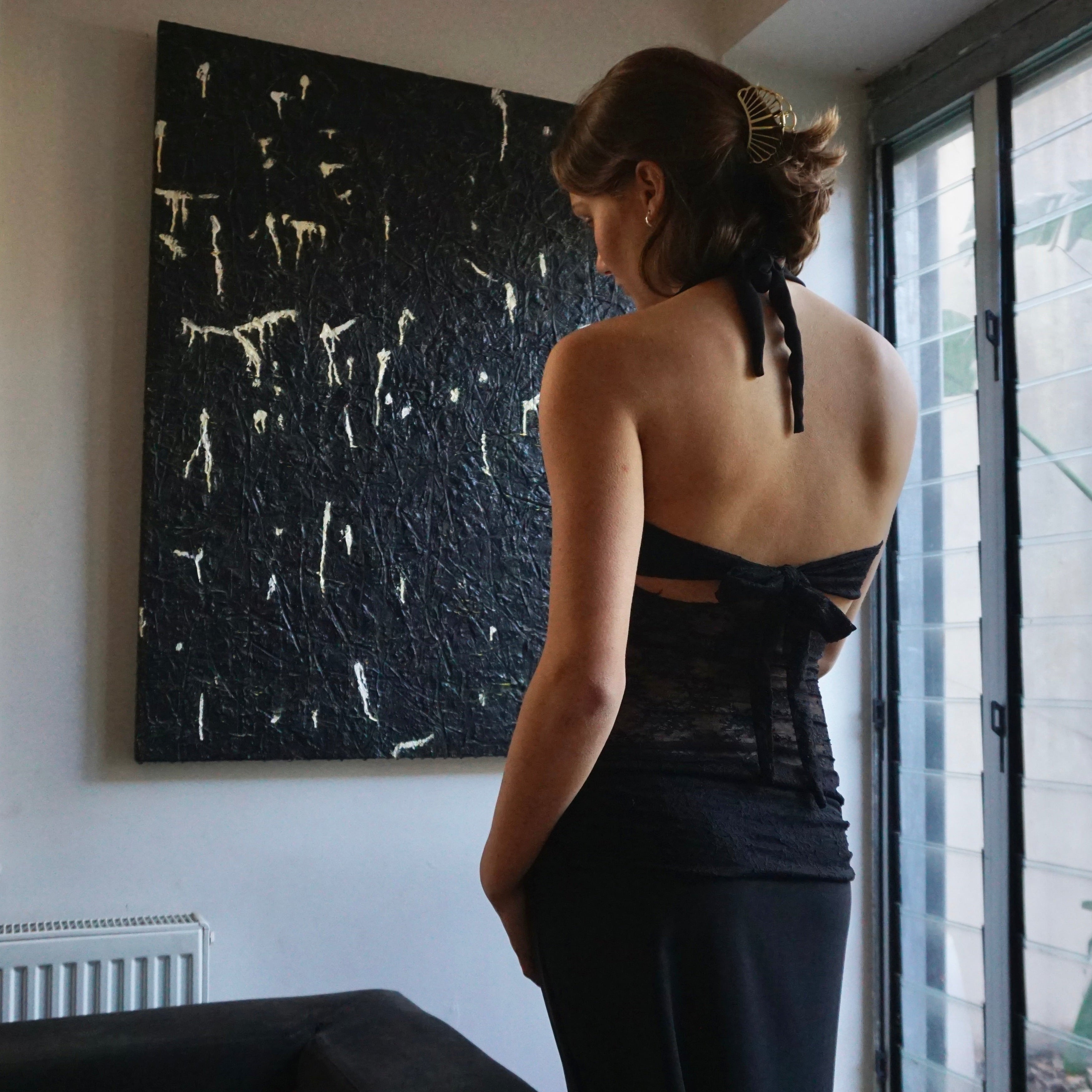 belle top in noir