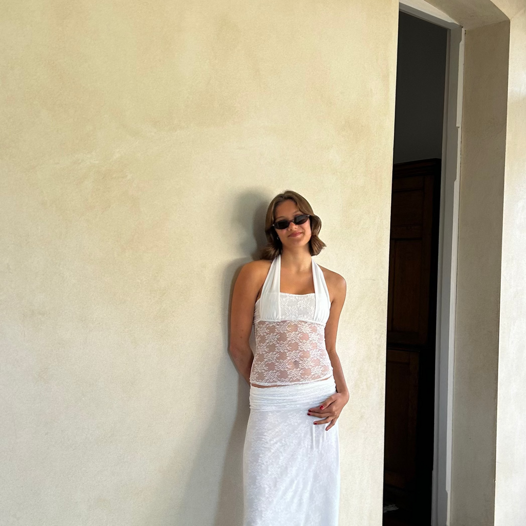 belle top in pearl